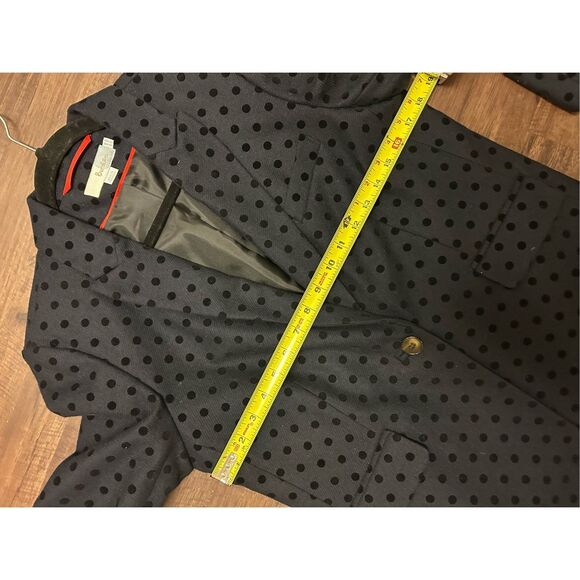BODEN Mirabelle Blazer Navy Blue Polka Dot Black Jacket, Sz 10R, MSRP $198 - Picture 3 of 9